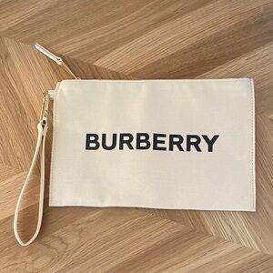NWOT Burberry Canvas Wristlet